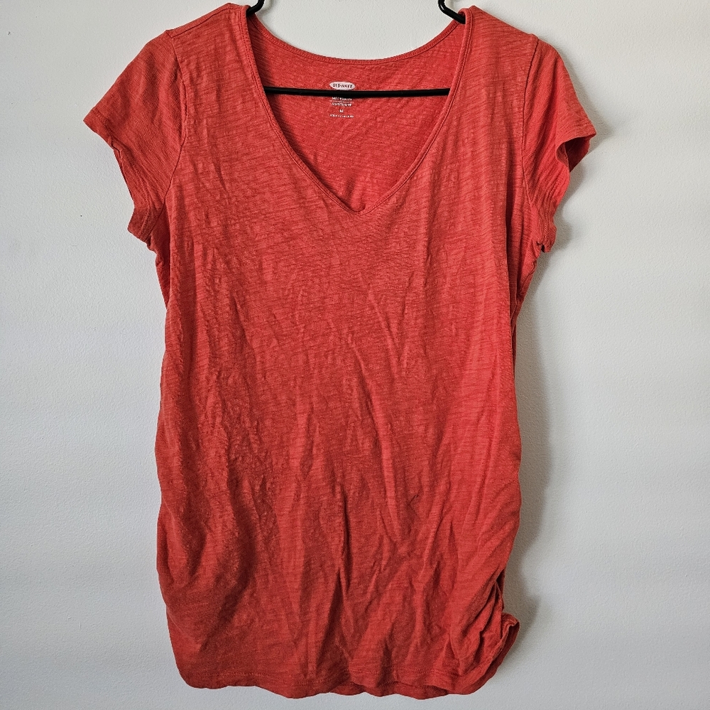 Old Navy Orange Maternity Shirt; M